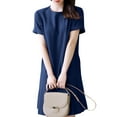thumbnail image 4 of ZANZEA Womens Short Sleeve A-line Dress Fashion Casual Elegant Beach Dresses, 4 of 6