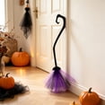 thumbnail image 4 of 38.2 Inch Witch Broom Scary Costume Prop Decoration, Halloween Prop Magical Sweeper Witch Enchanting Broomstick Fly Like This Outdoor Party Decoration Costume Accessory PVC Prop for Adults, 4 of 6