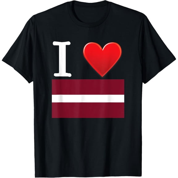 men and women can wear,I Heart Love Latvia Latvian Flag T-Shirt