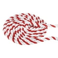 thumbnail image 1 of Unique Bargains 1/2Inch x 25Feet Natural Twisted Cotton Rope 3 Strand Tug of War Rope with Sealing Tape Red White, 1 of 6