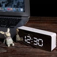 thumbnail image 3 of Reloj de mesa Digital con espejo LED, pantalla de fecha y temperatura para el hogar, dormitorio, reloj despertador electrónico de escritorio Adepaton LL-0970, 3 of 6