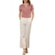 thumbnail image 2 of Blusa de puntos impresa de manga corta con cuello en V para mujeres Inspire Chic, top para el trabajo, color rosa claro, 2 of 6