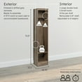 thumbnail image 6 of Prepac Narrow Entryway Organizer with Adjustable Shelf, Drifted Gray, 6 of 17