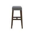 thumbnail image 6 of Linon Walt 30" Backless Bar Stool, Walnut with Gray Fabric, 6 of 8