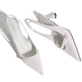 thumbnail image 6 of Women Kitten Heels Slingback Low Heel Pumps Dress Shoes for Women Closed Pointed Toe Pearl Heels for Work Wedding Bridal, 6 of 8
