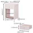 thumbnail image 4 of Leumius Nightstand with Drawer,2 Tier Beside Table End Table,Modern Side Table for Bedroom,Living Room,Pink, 4 of 6