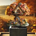 thumbnail image 4 of Cadorn Autumn Fairy Tale Cottage Garden Stake - 2D Acrylic Yard Sign & Planter Decor, 4 of 8