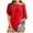 Red, variant on Women Shirts Summer Off Shoulder Shirts Casual Loose Short Sleeve Tunics Tops Beige L