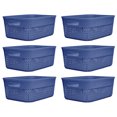 thumbnail image 1 of Life Story Rangement Léger Tissé Panier Tendance 10 Litres, Bleu (6 Pack), 1 of 7