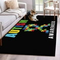 thumbnail image 2 of Cartoon Autism 3'x5' Washable Rug, Abstract Awareness Colorful Blocks Modern Non-Slip Area Rugs for Entryway Kitchen Classroom, Dorm Throw Carpet, Low Pile Soft Indoor Floor Mat, 2 of 9