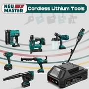 NEU MASTER Cordless Nail Gun,20-Volt 2-inch 18 Staple Gun, Battery Operated 18 Gauge Coil Brad Nailer Gun,2.0Ah Lithium-Ion Battery with 800 Nails & 200 Staples