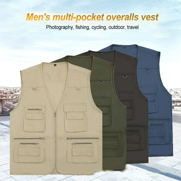 Maoww Zip Vest Quick-Dry Skin Friendly Washable Waistcoat Thin Mesh Jacket Fly Fishing Vest With Adjustable Buckle Xl/Xxl/3xl/4xl/5xl Black Gary 2xl 6