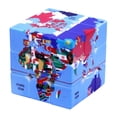 thumbnail image 1 of Cubo Mágico Rompecabezas Speed Cube con diseño de mapa del mundo 5,6 cm/2,2", 1 of 9