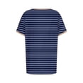 thumbnail image 5 of Gnshining Summer Leisure Sweatshirts for Women Casual Solid Color Gradient Pullovers Tees Loose 3/4 Sleeve Tunic Tops Crew Neck T-Shirt, 5 of 5