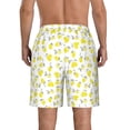 thumbnail image 3 of Naloa Yellow Lemon Leaves Men's Beach Shorts, Surfing shorts, Swim trunks, Quick Dry Swim Trunks for Surfing Beach Fun - Large, 3 of 9