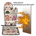thumbnail image 5 of KLL Vintage Coffee Pattern Oven Mitts and Pot Holders 2pcs Sets for Kitchen, Oven Mitt Heat Resistant 536°F, Oven Gloves for Kitchen,Cooking and Baking, 5 of 7