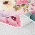 thumbnail image 5 of Homewish Chic Unicorn Quilt King for Girls, Pink Floral King Coverlet Set, 3pcs, 1 Comforter and 2 Pillowcases, 5 of 7