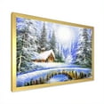 thumbnail image 2 of Designart Winter Bridge In Christmas Village Traditional Framed Wall Art, 2 of 4