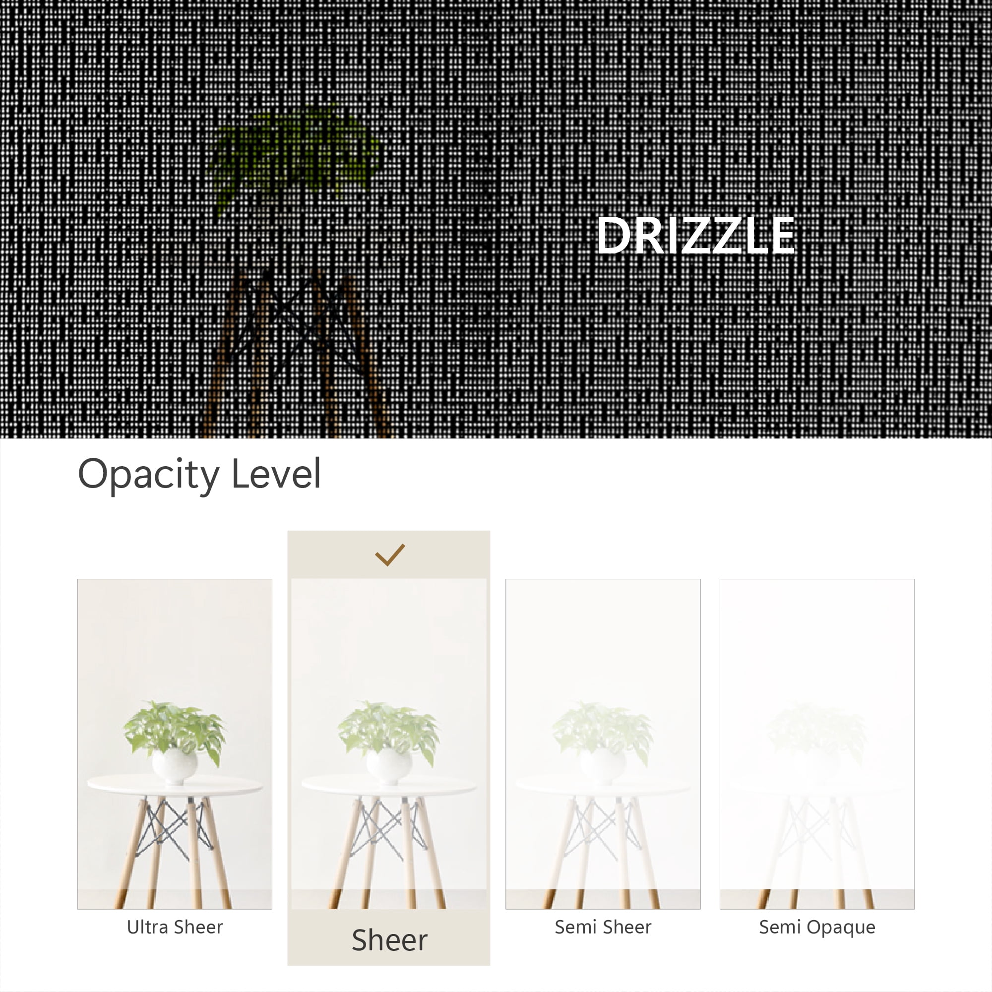 DECOLAB Hanging Room Divider, Ceiling Mount Sheer Fabric Ceiling Suspended Screen Panels for Office, Studio Apartment, Home, Space Saving, Trimmable Length, 36" W x 96" L, pack of 2, Drizzle