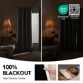 thumbnail image 6 of ZOPZO 100% Blackout Curtains, 52W x 84L Inch, Thermal Insulated, Cream, Drapes for Bedroom and Living Room, Set of 2 Panels, 6 of 8