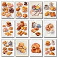 thumbnail image 2 of Cookies Watercolor Biscuits Coffee Cereal Bread French Pastry Poster Print Wall Art Pictures Canvas Painting Room Home Decor50 x 70 cm, frameless,SKU-07, 2 of 7
