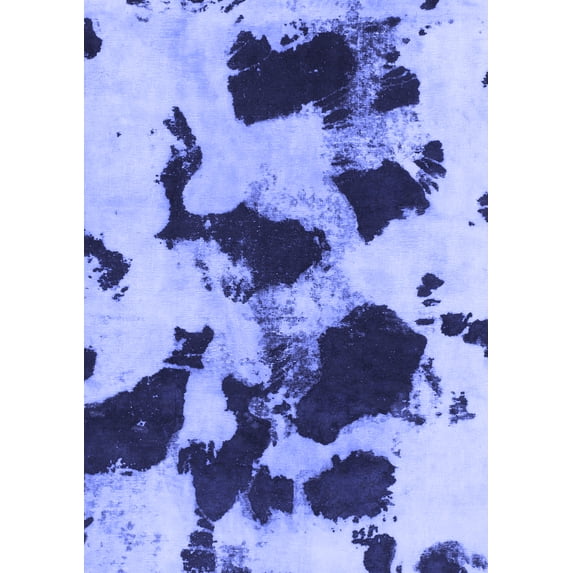Ahgly Company Indoor Rectangle Abstract Blue Modern Area Rugs, 2' x 4'