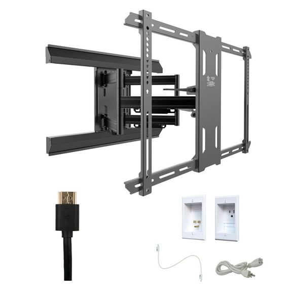 Kanto PMX660 Tv Mounting package W/ Single outlet thru wall power kit