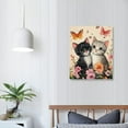 thumbnail image 4 of Shadudu Cute Kittens and Butterflies Canvas Decorative Print Painting Wall Art for Home Decor by Artist Buanfen Yu (16 x 20 in/12 x 16) 12x16 in, 4 of 5