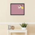 thumbnail image 3 of PinPix 22x18 Custom Cork Bulletin Board  Poster Board Has a Fabric Style Canvas Finish, Framed in Stylish Pink Pattern, by ArtToFrames (PinPix-470), 3 of 5