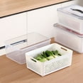 thumbnail image 6 of Plastic Fresh Produce Storage Container, Large Capacity with Vents, Durable for Fruit Vegetables, Fridge Organizer, 6 of 8