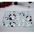 thumbnail image 2 of PKQWTM Cheerful Small Dogs On A Blue Flowers Kitchen Dining Table Mats Placemats Size 12x18 Inches, Set of 2 Pieces, 2 of 2