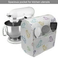thumbnail image 2 of Butterfly Stand Mixer Cover, Doodle Style Various Animals Rainbow Colored Abstract Line Creatures Dotted Wings, Kitchen Appliance Organizer Bag Cover with Pockets, 5 Quarts, Multicolor, by Ambesonne, 2 of 4