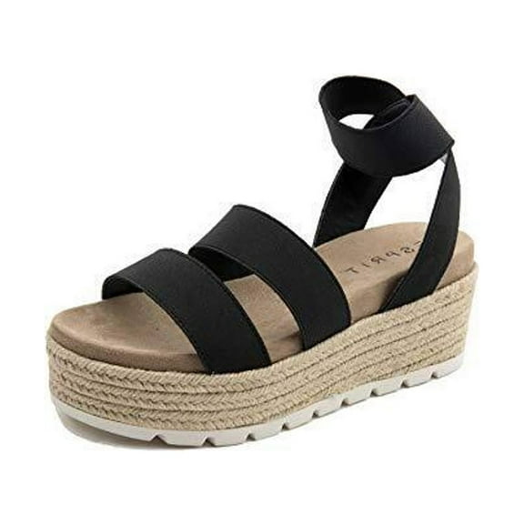 Esprit Women's Allison Wedge Sandal, Black, US 8.5