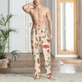 thumbnail image 6 of Lsque Retro Autum Mushrooms Print Men's Pajama Pants, Lounge Pant - Comfortable Home Wear,Elastic Waistband, Stylish Design-XX-Large, 6 of 9