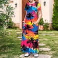 thumbnail image 2 of Auroural 9 Year Old Girl Dresses Kids Girl Cute Print Short Sleeve Stretchy Pocket Dress A Line Long Dress 9 Years, 2 of 9