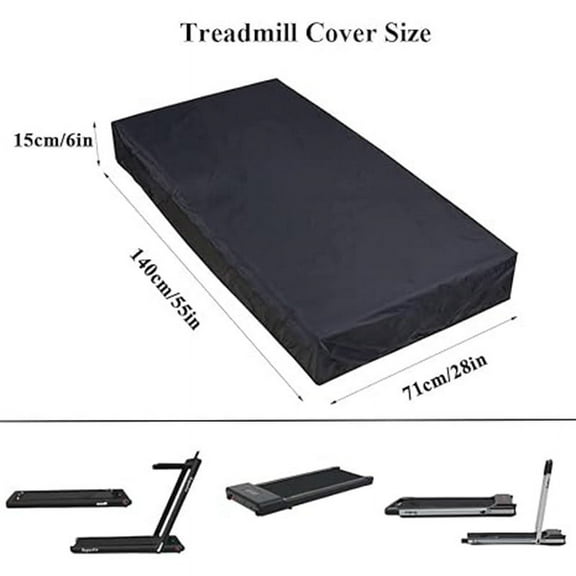 Treadmill Cover Oxford Dust Cloth Protective Cover for Undercounter Treadmill Cover Suitable for Home and Office Treadmills (black,140x71x15cm)