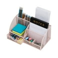 thumbnail image 4 of Mind Reader Desktop Organizer, File Storage, Accessory Storage, Workspace, Office, Metal Mesh, 11"L x 5.5"W x 5"H, Pink, 4 of 5