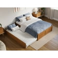 thumbnail image 4 of AFI Concord Full Wood Platform Bed with Footboard and Full Trundle, Light Toffee, 4 of 12