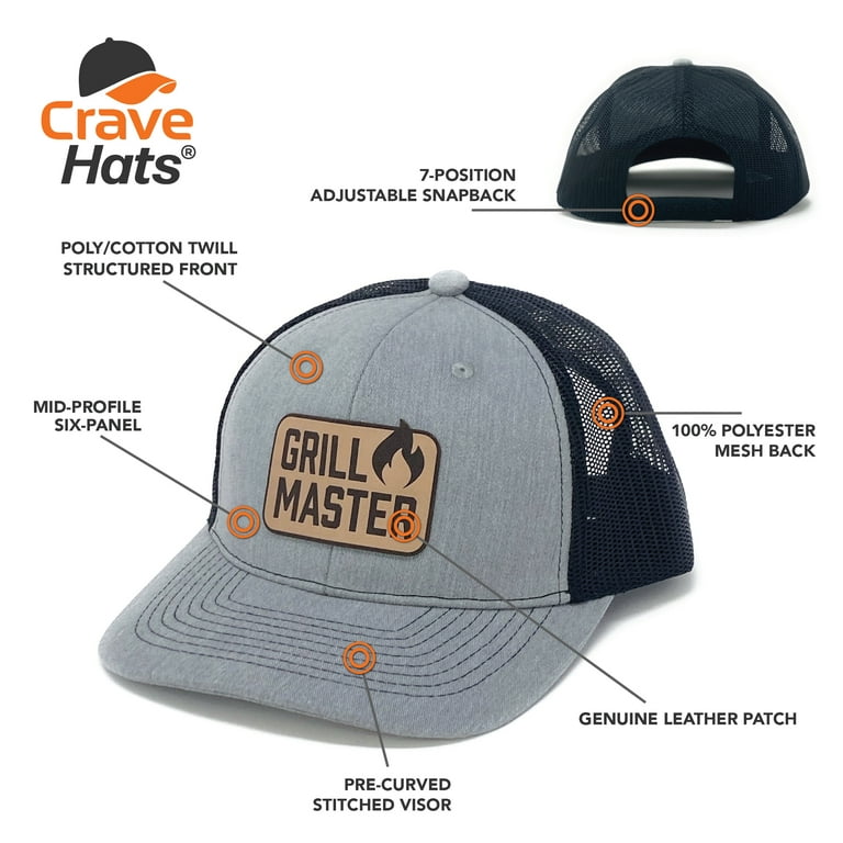 CRAVE HATS Grill Master Hat, Grilling Gifts, Grill Gifts for Men, Unique  Grill Gifts
