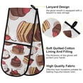 thumbnail image 2 of Yayeee Double Oven Mitt Kitchen Heat Resistant Baking 35" x7" Quilted Glove, White Chocolate Cakes, 2 of 6