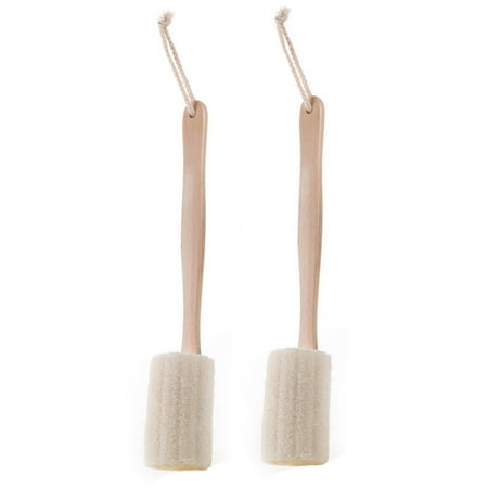 Natural Loofah Long Handle Massage Brush Scrub Towel Rub Back Brush Shower Nozzle Khaki Towel Gourd