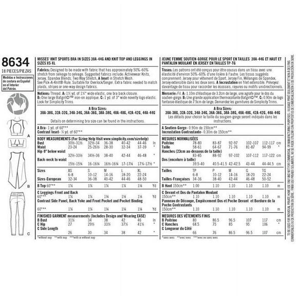 Simplicity Misses' Batgirl Athletic Pattern, 1 Each