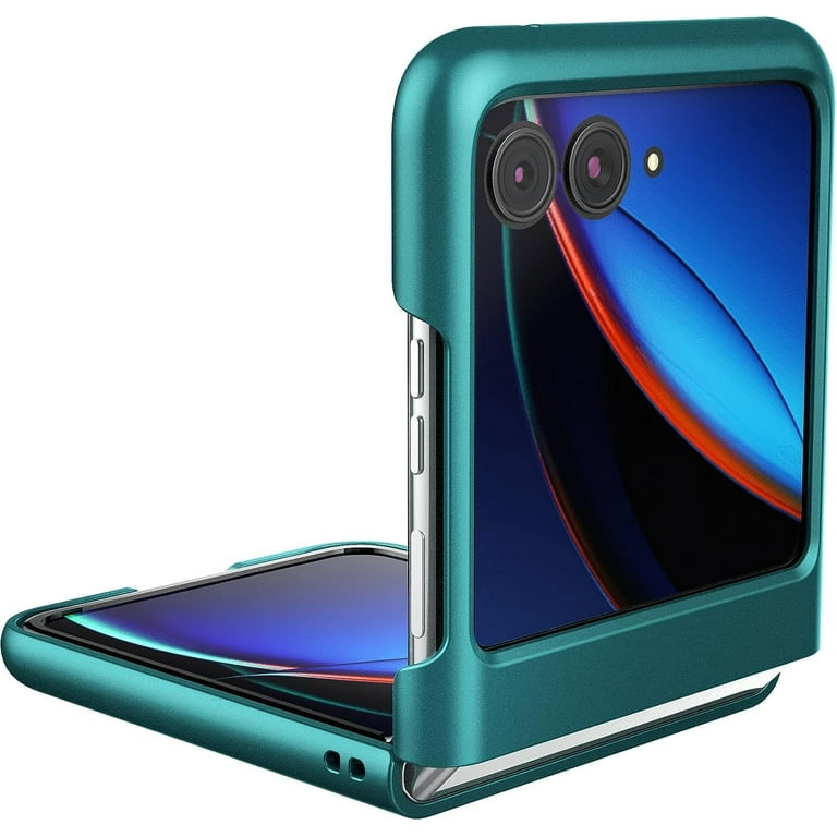 Case for Motorola Razr Plus 2023 (Razr+ 2023) with Cover Screen Protector,  Genuine Leather Phone Case for Moto Razr+ 2023 - Brown 