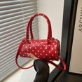 thumbnail image 5 of Hsqqdc Polka Dot Cylindrical Handbag Retro PU Leather Crossbody Shoulder Bag for Daily Work and Travel, 5 of 7