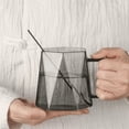thumbnail image 4 of 460ML Large Glass Coffee Creative Design Cup Home Coffee Polygonal Cup Oatmeal Cup Breakfast Cup Office Retro Large Caliber, 4 of 5