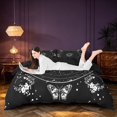thumbnail image 3 of Homewish Bohemian Sun Duvet Cover Queen, Butterfly Blossom Queen Bedding, White Black, Black Reversible 3 Pieces, 1 Duvet Cover and 2 Pillowcases, 3 of 6