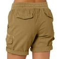 thumbnail image 4 of Hienoo Women's Plus Size Cargo Shorts Summer Cotton Linen Hiking Shorts with Pockets, Sizes XXXL, 4 of 6