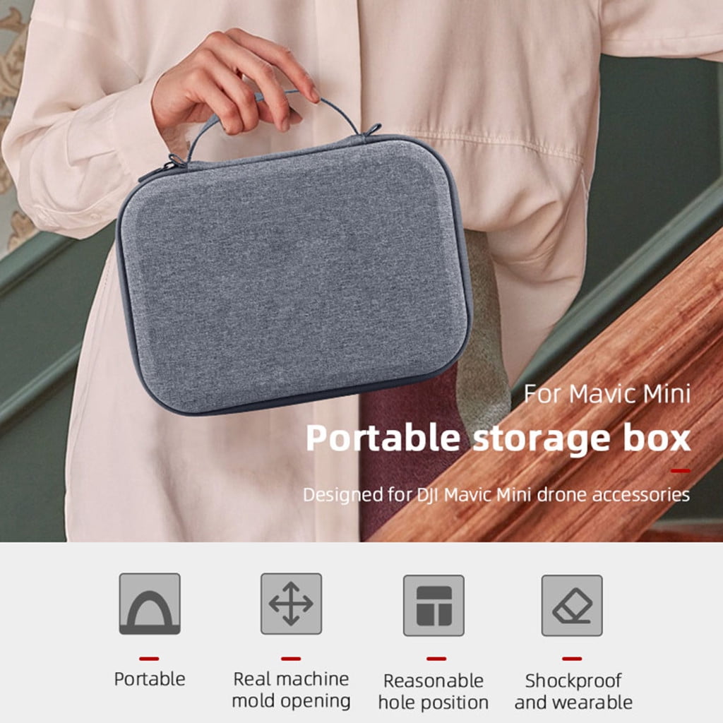 For DJI MAVIC MINI Drone Storage Hard Bag PU /NYLON Carry Case Portable Handheld 