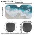 thumbnail image 4 of Yuyamidu Seaside Car Windshield Sun Shade Beach Automotive Windshield Sunshades for SUV Van Hatchback Foldable Car Sun Visor for Car Windows to Block Sun, 4 of 7