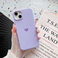 thumbnail image 6 of for iPhone 14 Plus Case Cute Liquid Silicone Women Girls Heart with Soft Anti-Scratch Microfiber Lining Protective Phone Case for iPhone 14 Plus Purple, 6 of 14
